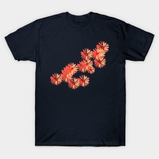 Daisy flower red and pink cute T-Shirt